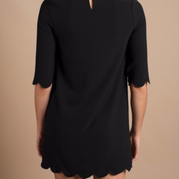 Black Scalloped Dress - Picture 2 of 2